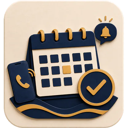 Booked calendar appointment illustration